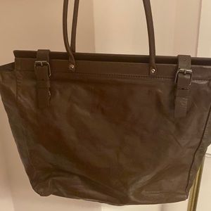 Miu Miu genuine Leather brown tote bag.